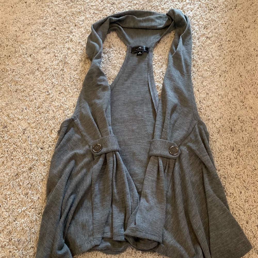 Dark Grey Flowing Vest